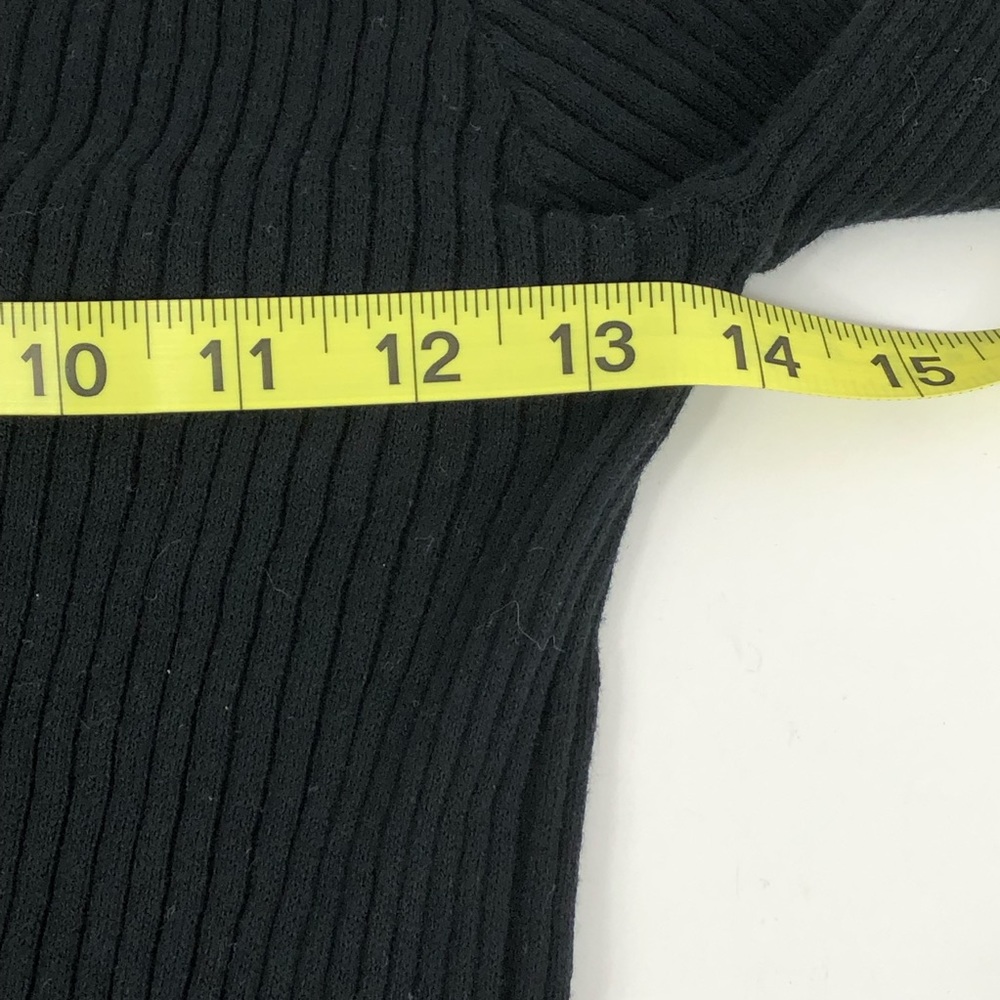 Sanctuary Ribbed Black Hi Low Tunic Sweater S - Picture 6 of 8